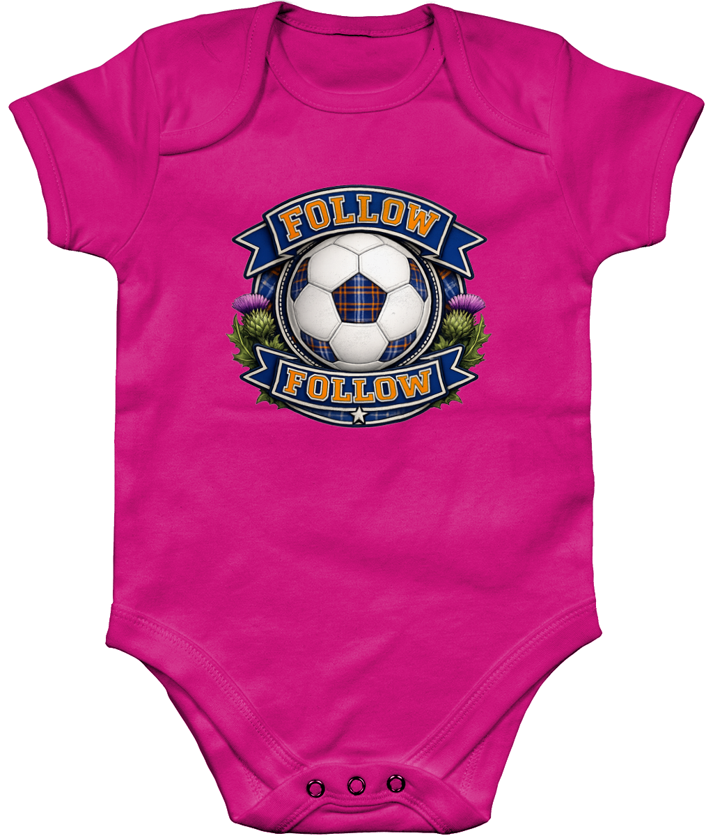 FOLLOW FOLLOW Thistle baby bodysuit in fuschia