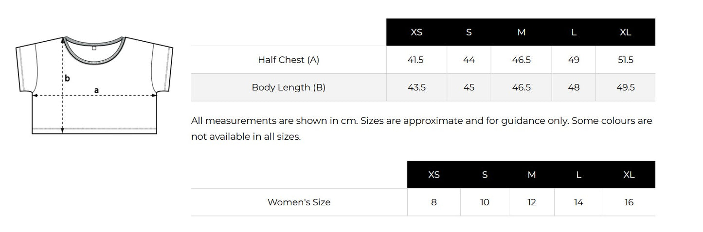 Women's Cropped Tee 'Bouncy Bouncy'