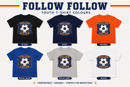 FOLLOW FOLLOW Youth T-Shirt | Scottish Football Kids Tee