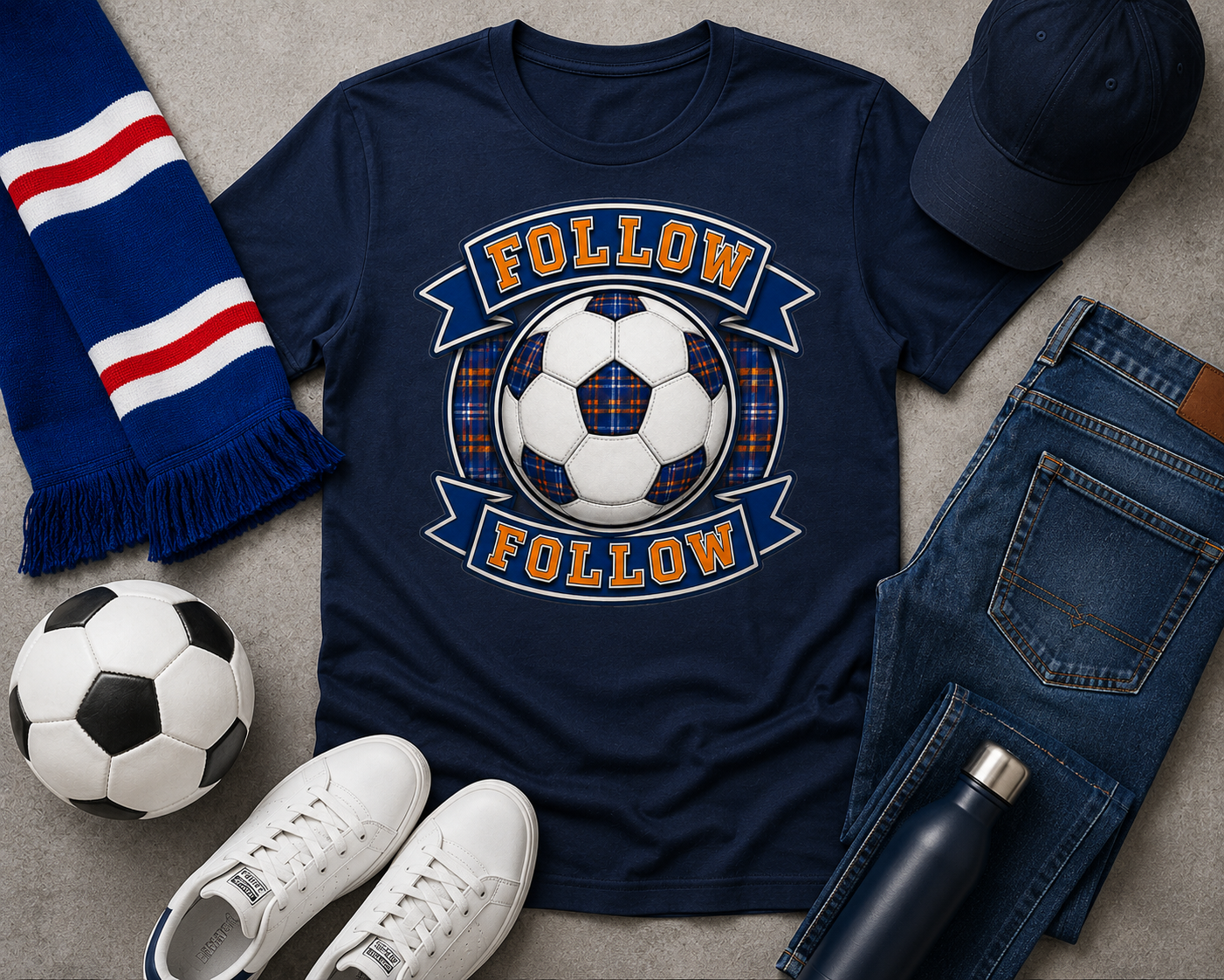 FOLLOW FOLLOW Crest Back Men's T-Shirt | Scottish Football Supporter Tee