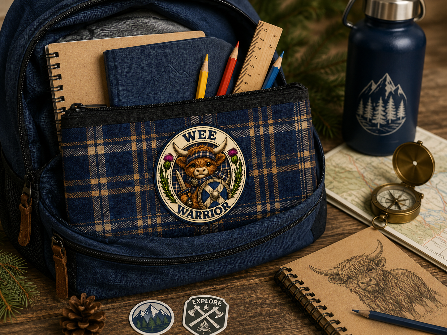 Wee Warrior Pencil Case | Scottish Kids Pencil Pouch