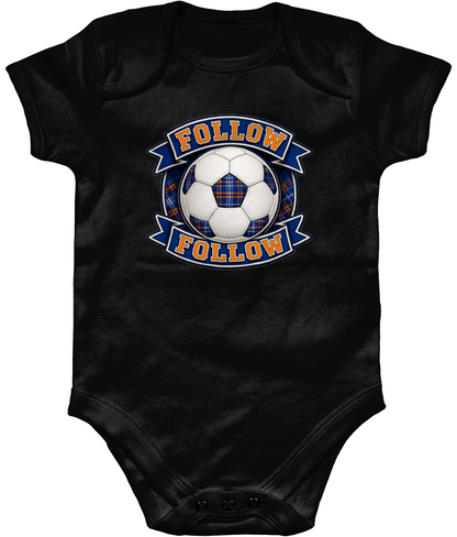 FOLLOW FOLLOW Scottish football baby bodysuit in black