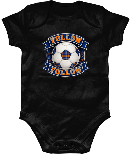 FOLLOW FOLLOW Scottish football baby bodysuit in black