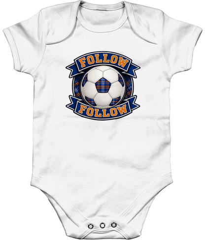 FOLLOW FOLLOW Scottish football baby bodysuit in white