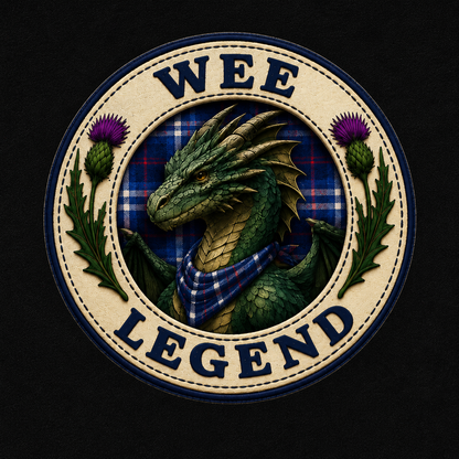 Wee Legend Dragon design featuring Scottish dragon illustration