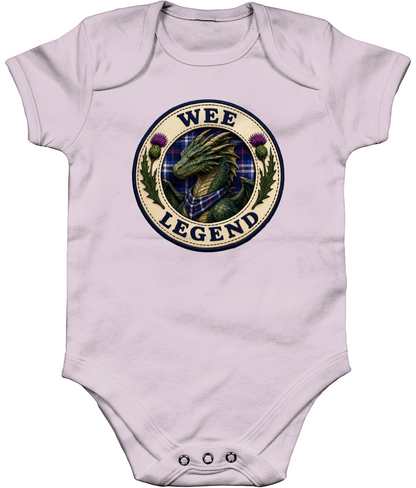 Wee Legend Dragon baby bodysuit in pastel pink
