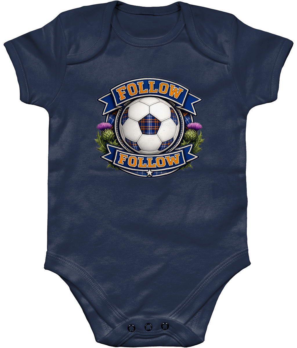 FOLLOW FOLLOW Thistle baby bodysuit in navy blue
