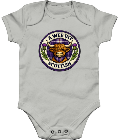 A Wee Bit Scottish baby bodysuit in heather grey