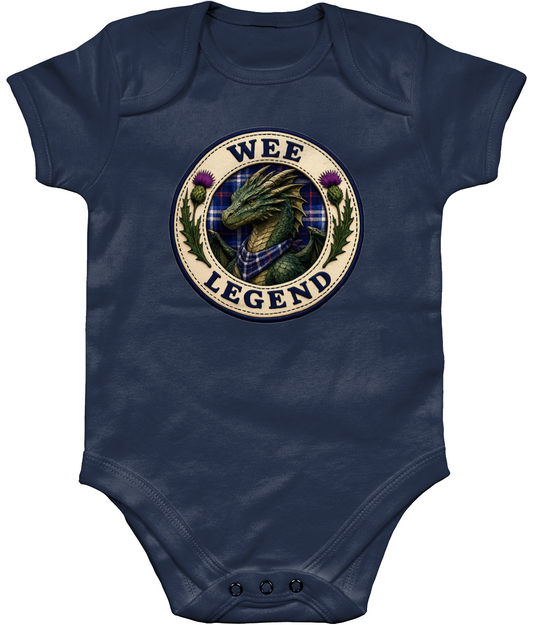Wee Legend Dragon baby bodysuit in navy blue