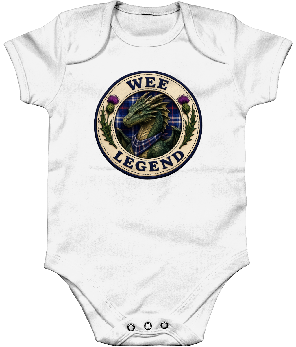 Wee Legend Dragon baby bodysuit in white