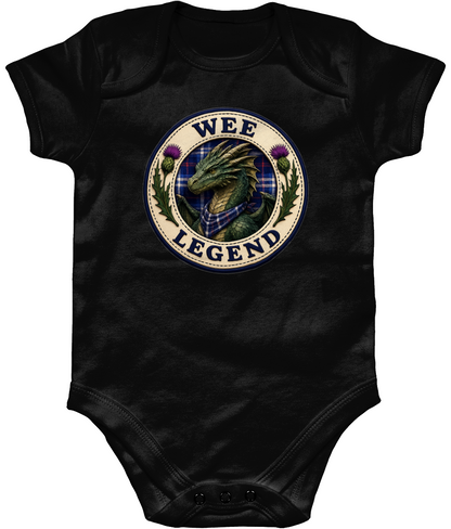 Wee Legend Dragon baby bodysuit in black