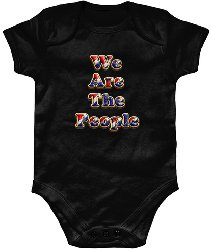 We Are The People baby bodysuit in black