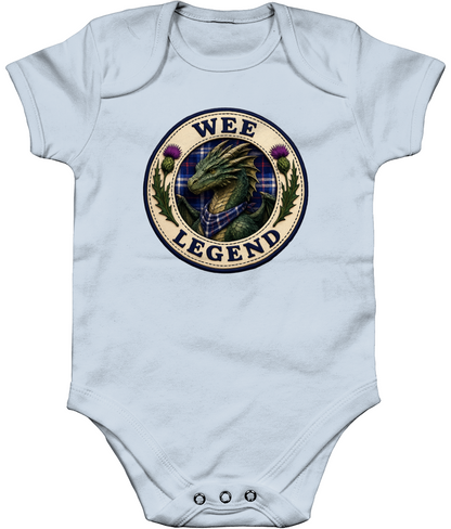 Wee Legend Dragon baby bodysuit in pastel blue